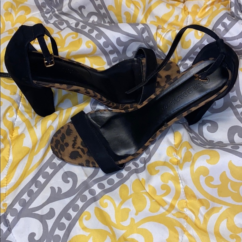 Cheetah print Block heels.